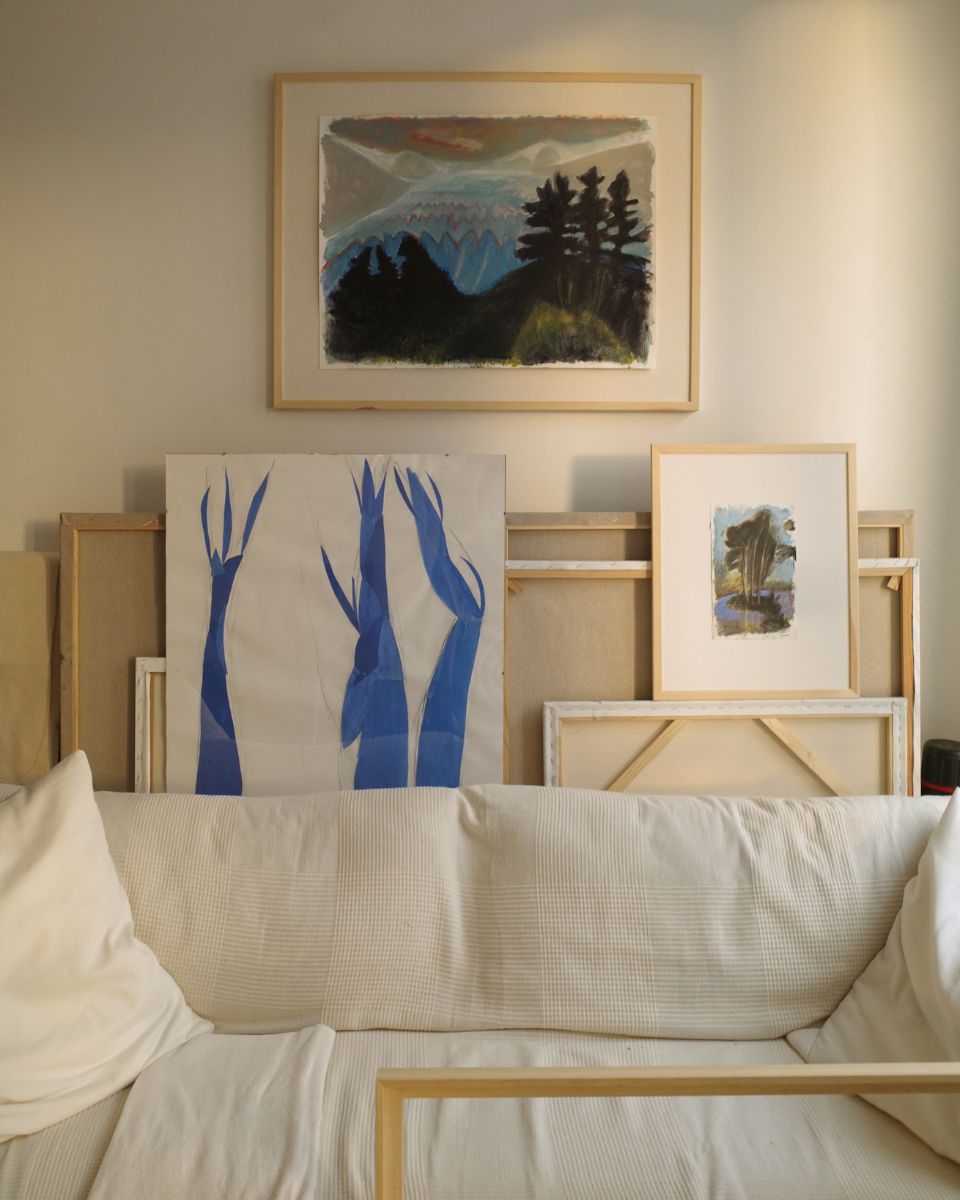 Emilia Durka artwork in her studio for the Artist Launch at Partnership Editions.