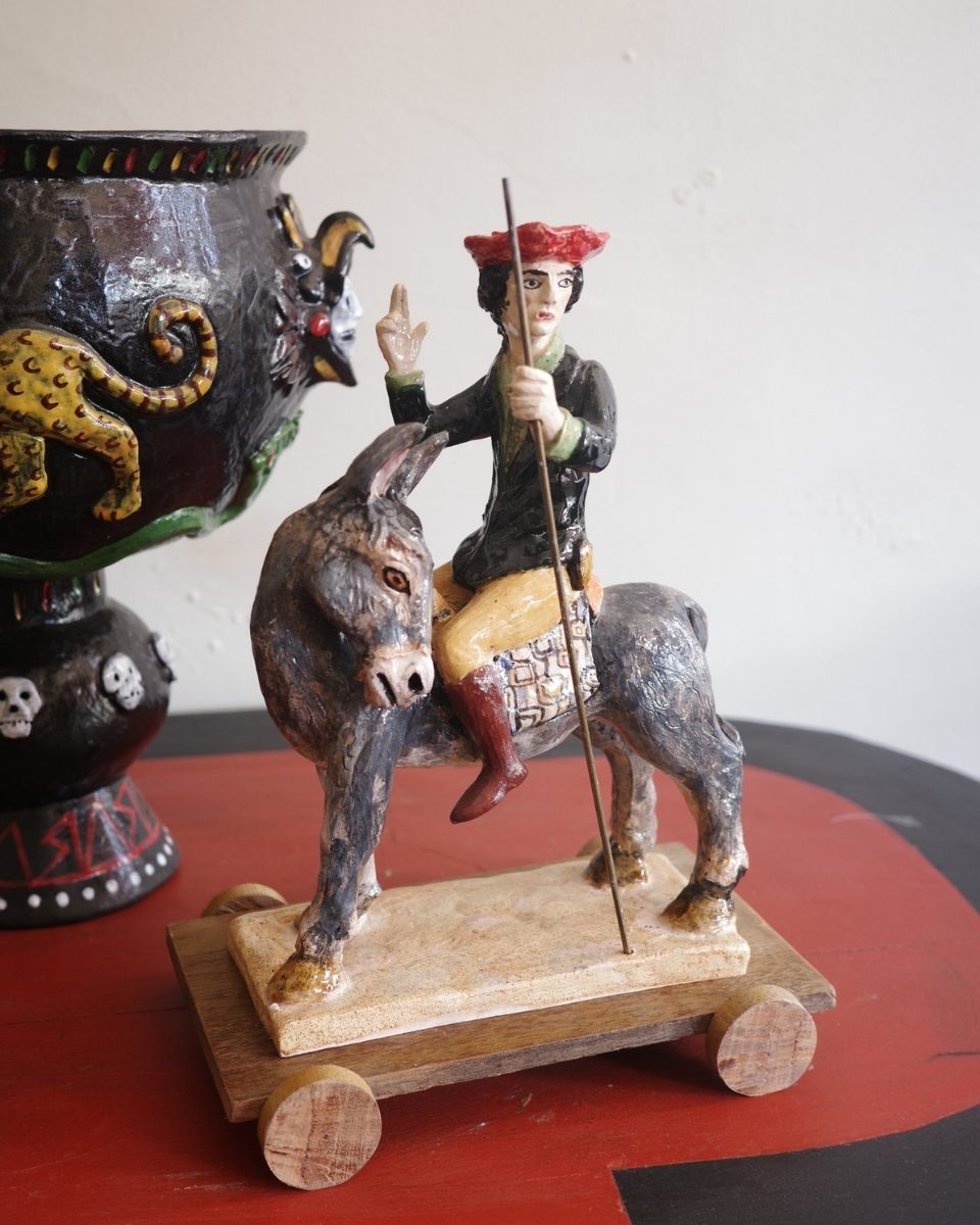 Carousel image of a finished contemporary sculpture by Amata Benedict in their artist studio for Partnership Editions.