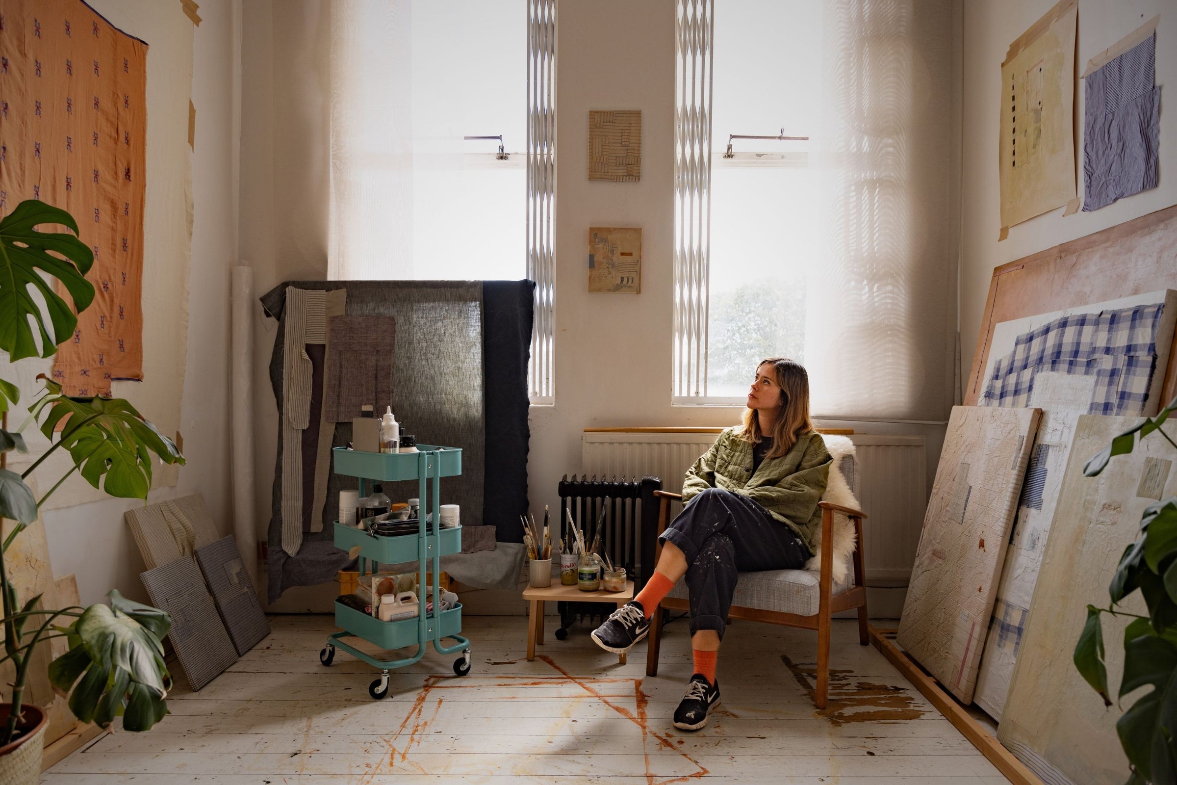Main banner for Ann-Marie Williamson working with domestic textiles, clothing, and waste fabrics for Partnership Editions.