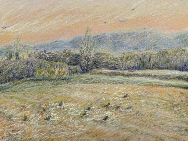 Crows at dusk