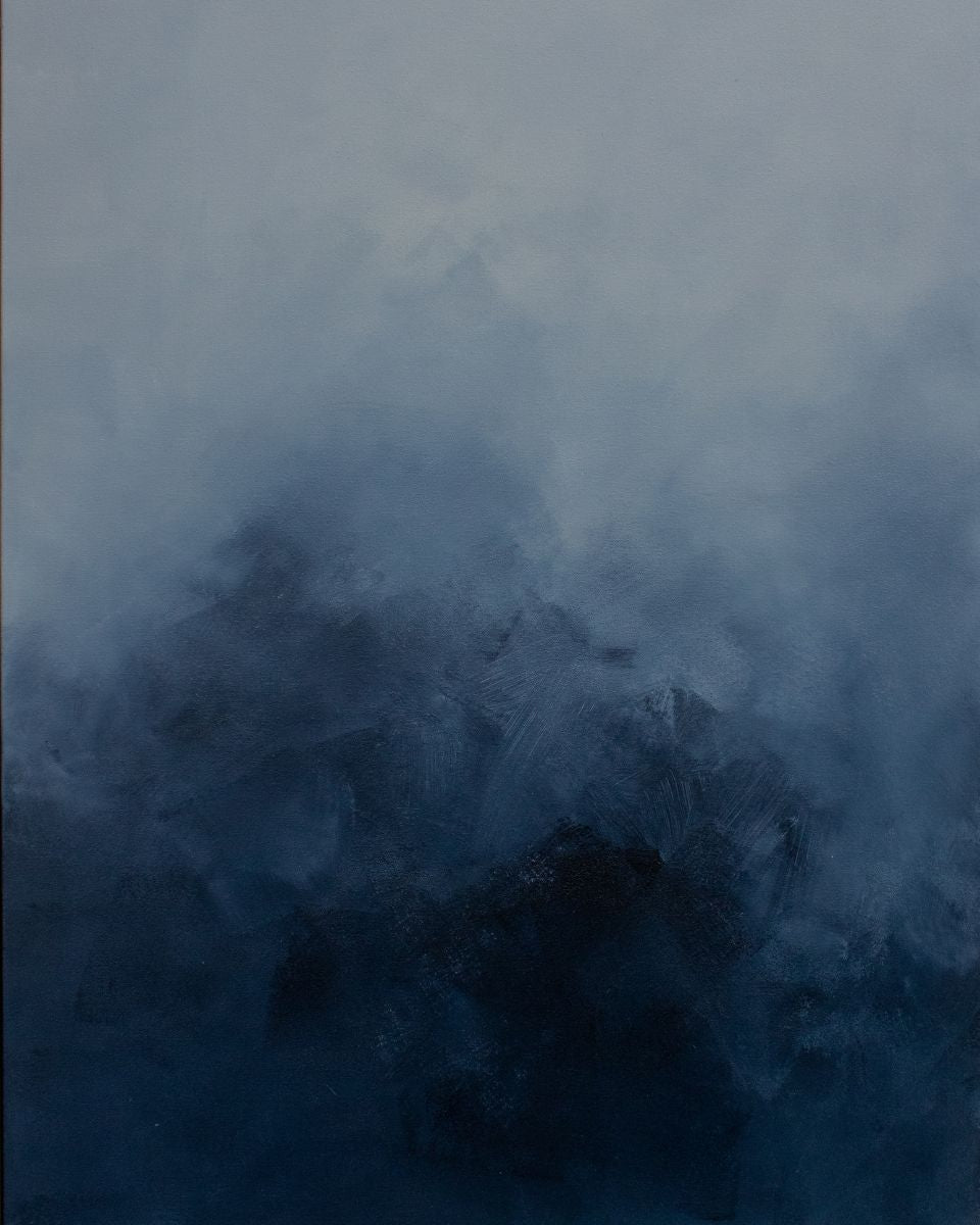 David Hardy reductive landscape detail showing subtle colour arrangement for The Living Mountain Exhibition at Partnership Editions.