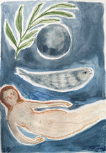 Load image into Gallery viewer, Deep blue moonlight swim