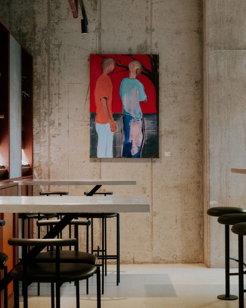 Carousel trade image of George Marrington’s large-scale painting at the Blurred Vision exhibition held at Canal for Partnership Editions.