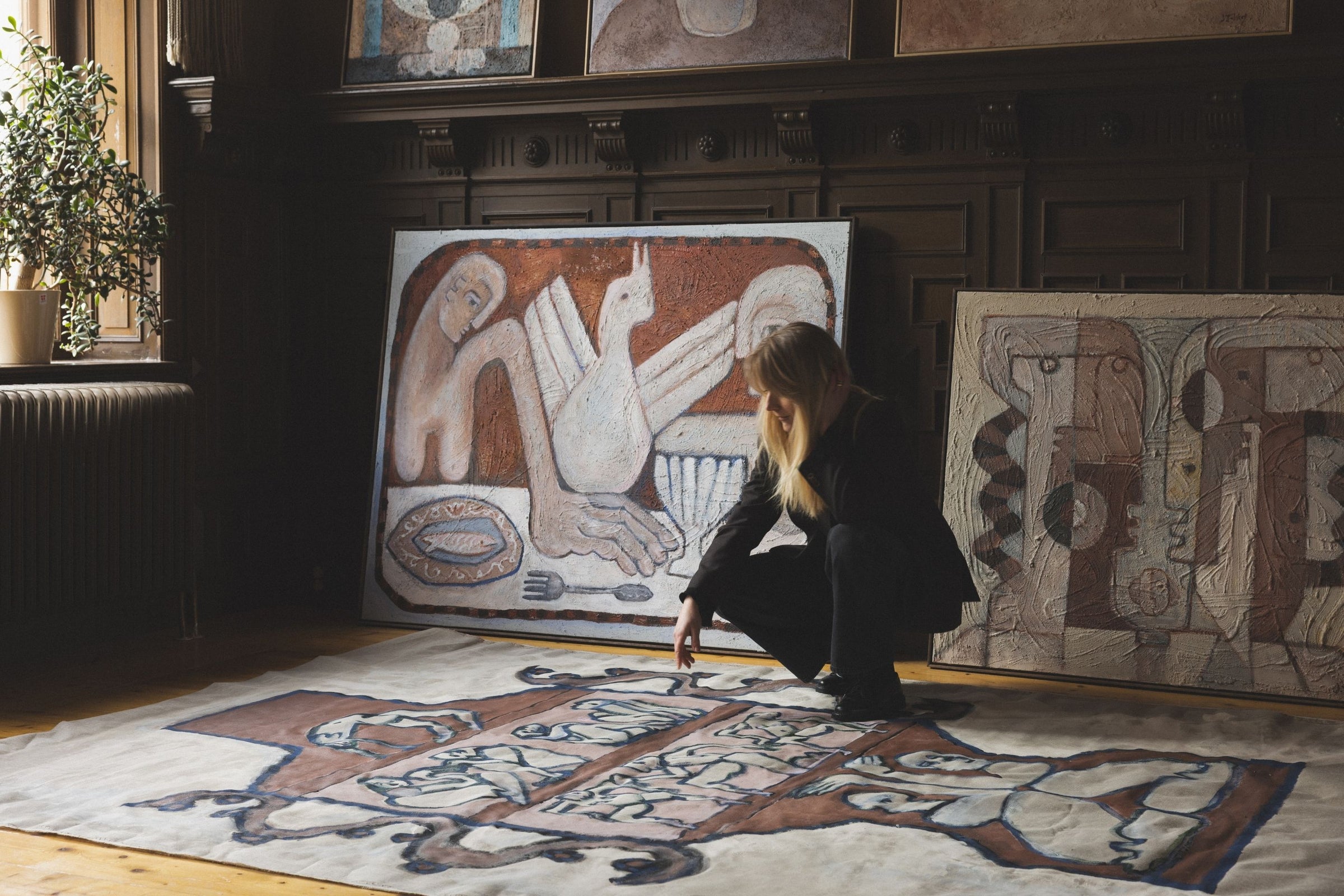 Main banner for Josefin Tolstoy, artist inspired by clean shapes and soothing colours for Partnership Editions.