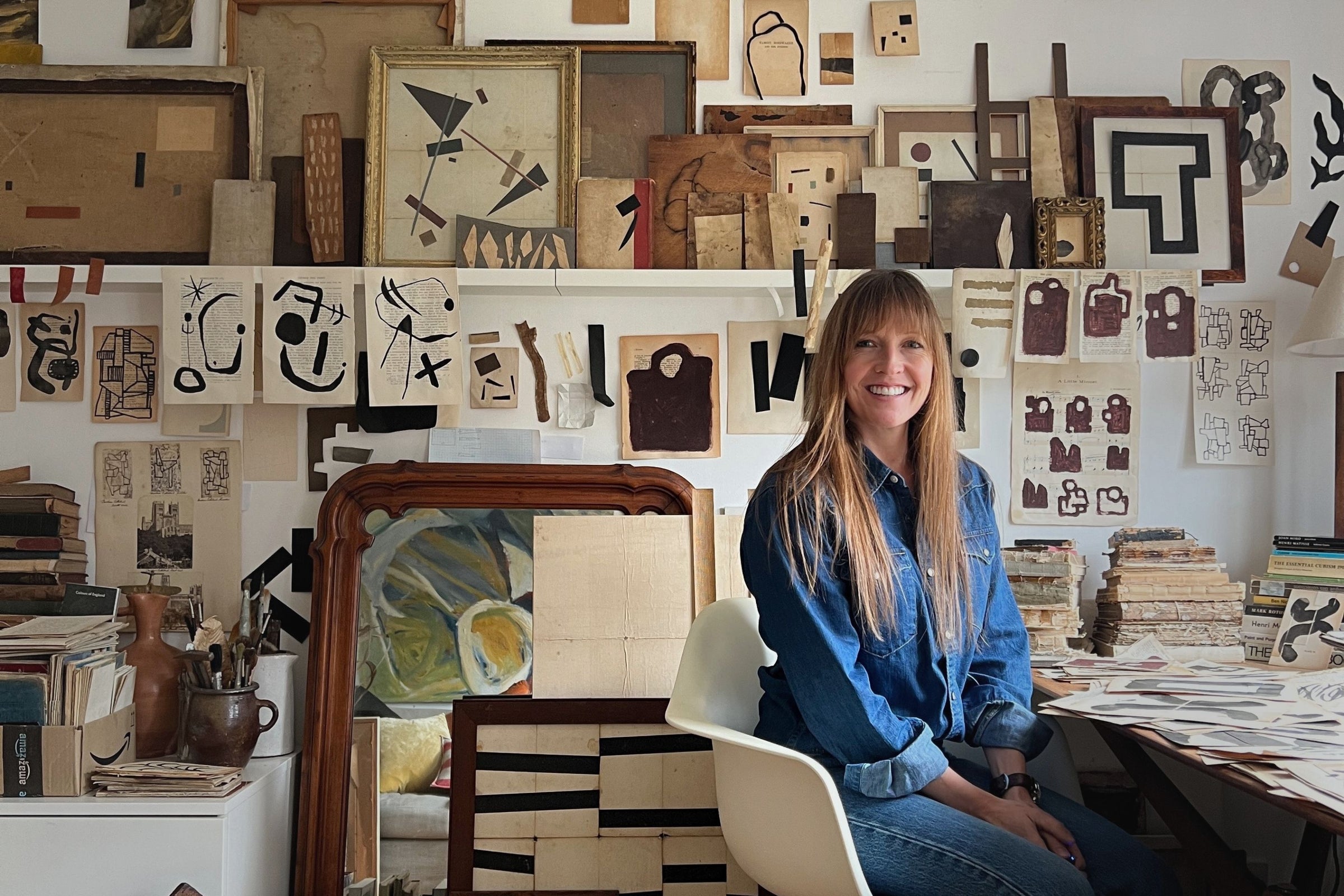Main banner for Lucy Naughton, artist embracing the signs of age and imperfections in collected materials for Partnership Editions.