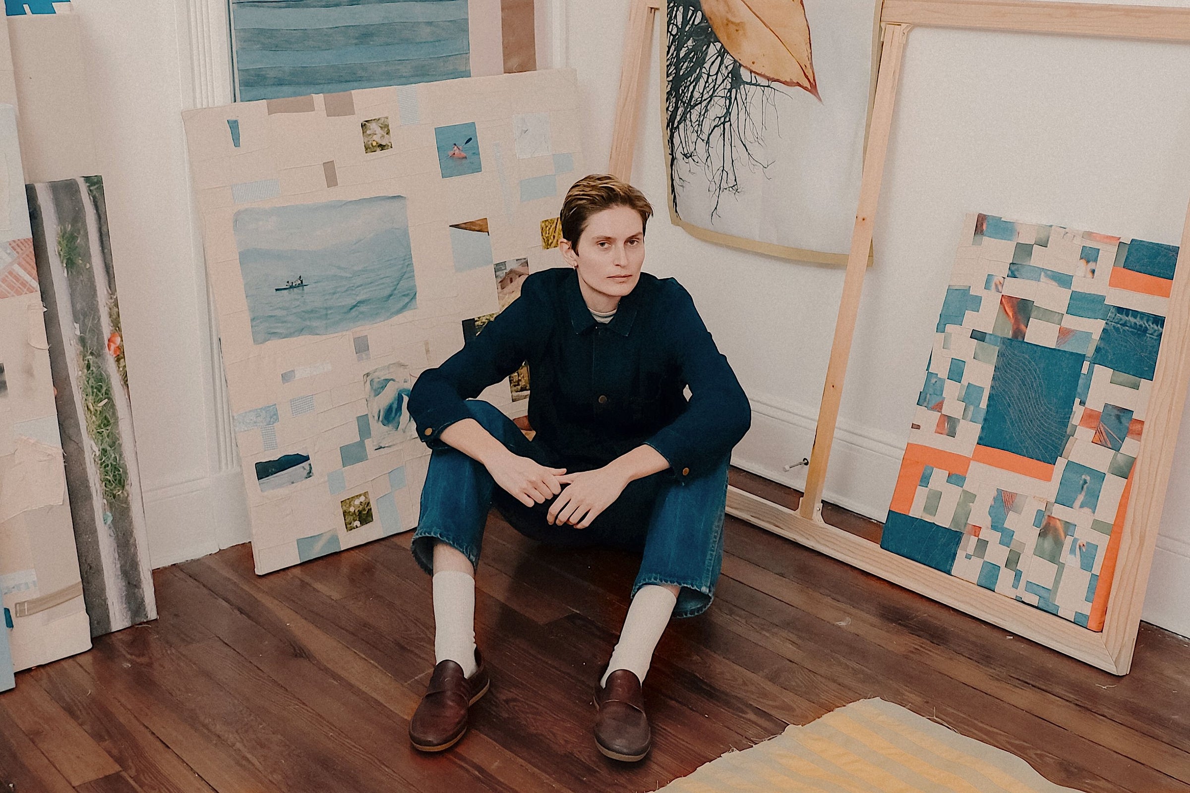 Main banner for Nathalie Basoski, artist exploring the dynamic interplay between disparate worlds through mixed-media for Partnership Editions.