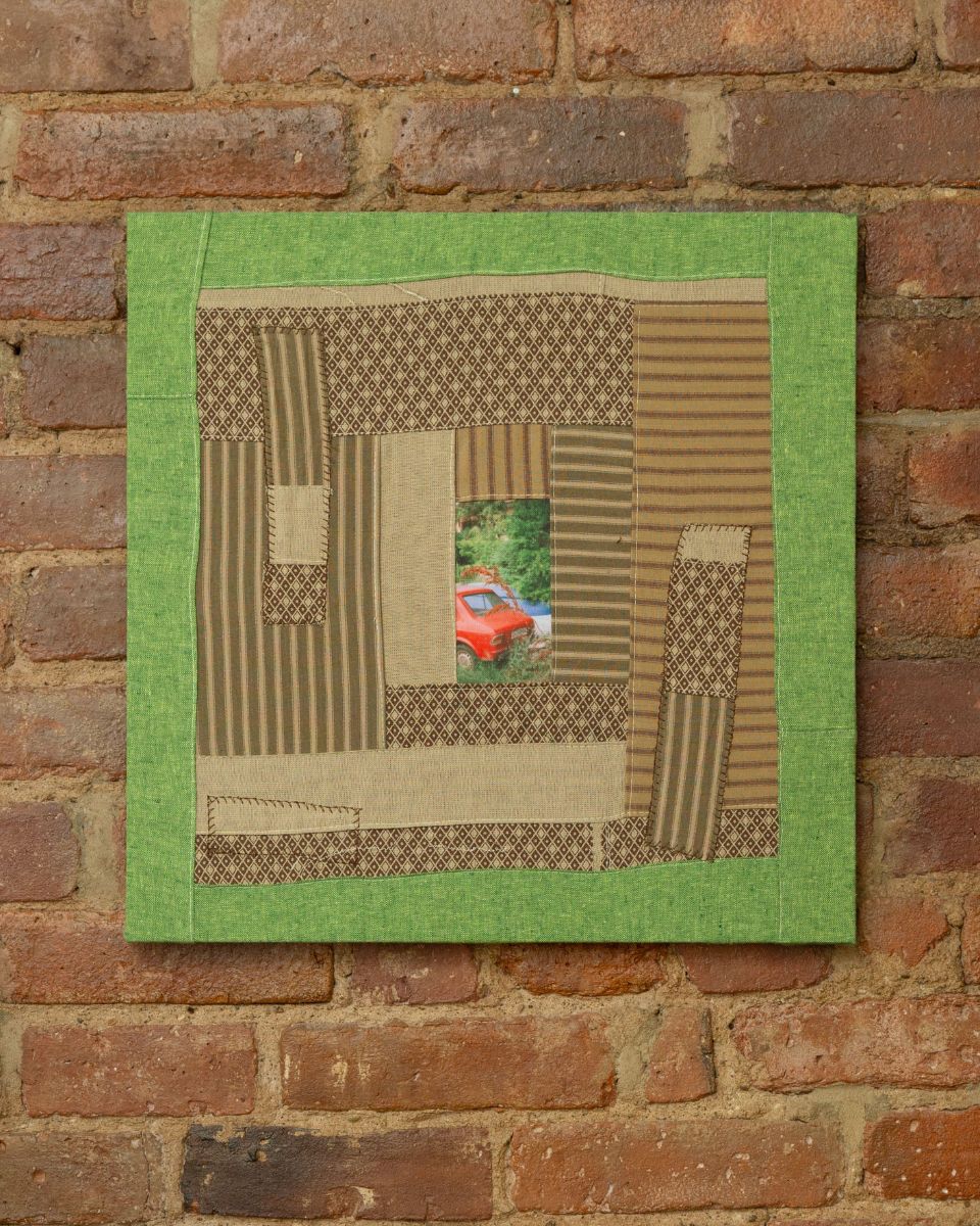 Nathalie Basoski’s “Backwoods” hung on a wall for the Partnership Editions May Drop 2026.