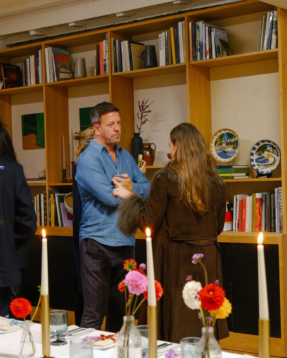 Visitors and art enthusiasts networking at the Partnership Editions 2023 Artist Open Call exhibition.