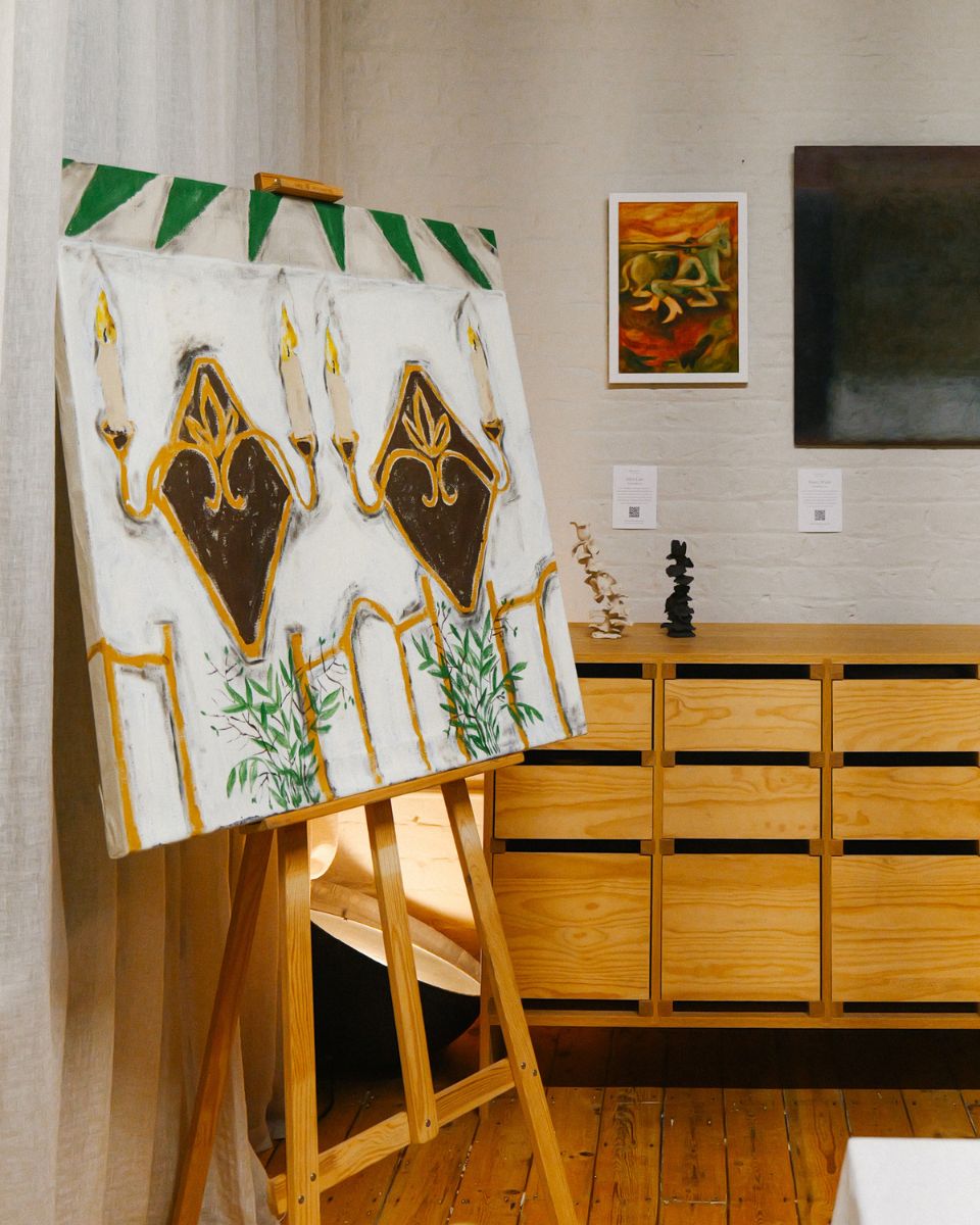 Contemporary artworks curated within the Fred Rigby Studio interior for the 2023 Artist Open Call exhibition.