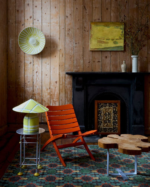 Beautifully styled interior imagery featuring a Palefire lamp and artwork at Lant Street for the Partnership Editions Art Hire advisory section.