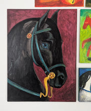 Load image into Gallery viewer, Portrait of a black horse