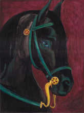 Load image into Gallery viewer, Portrait of a black horse