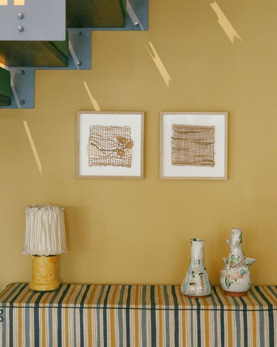 Rachna Garodia textile and fiber artworks in situ at And Objects for the Open Call Winners 2025 at Partnership Editions.