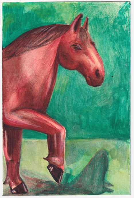 Red horse portrait