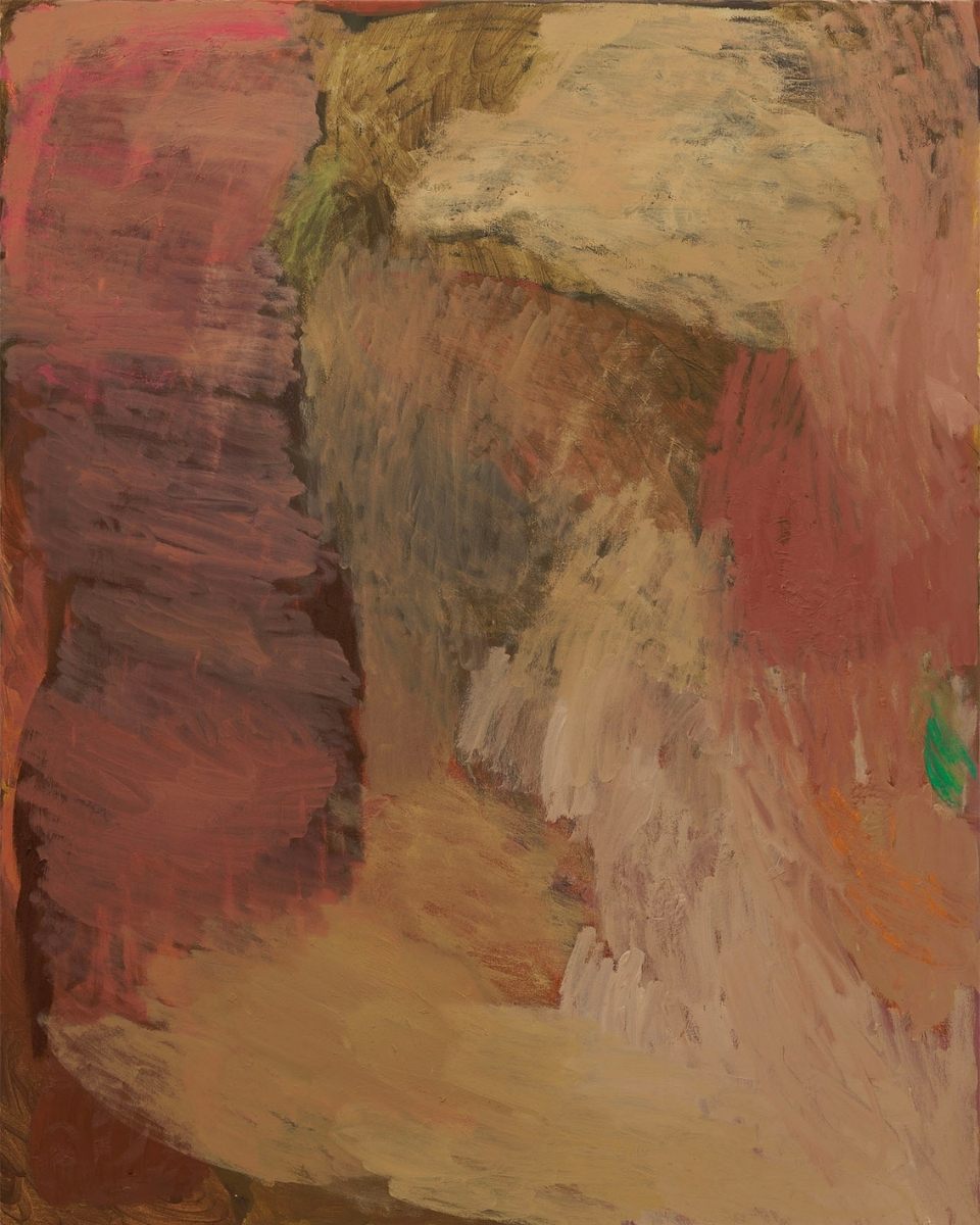 Detail image of 'Night Feed 01' by Sara Winfield, a rich exploration of maternal emotion through gestural marks and a sophisticated, muted palette.