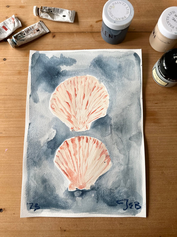 Shells in blue abyss