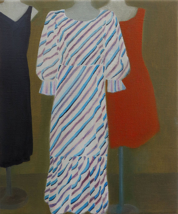 Striped Dress (purple & blue)