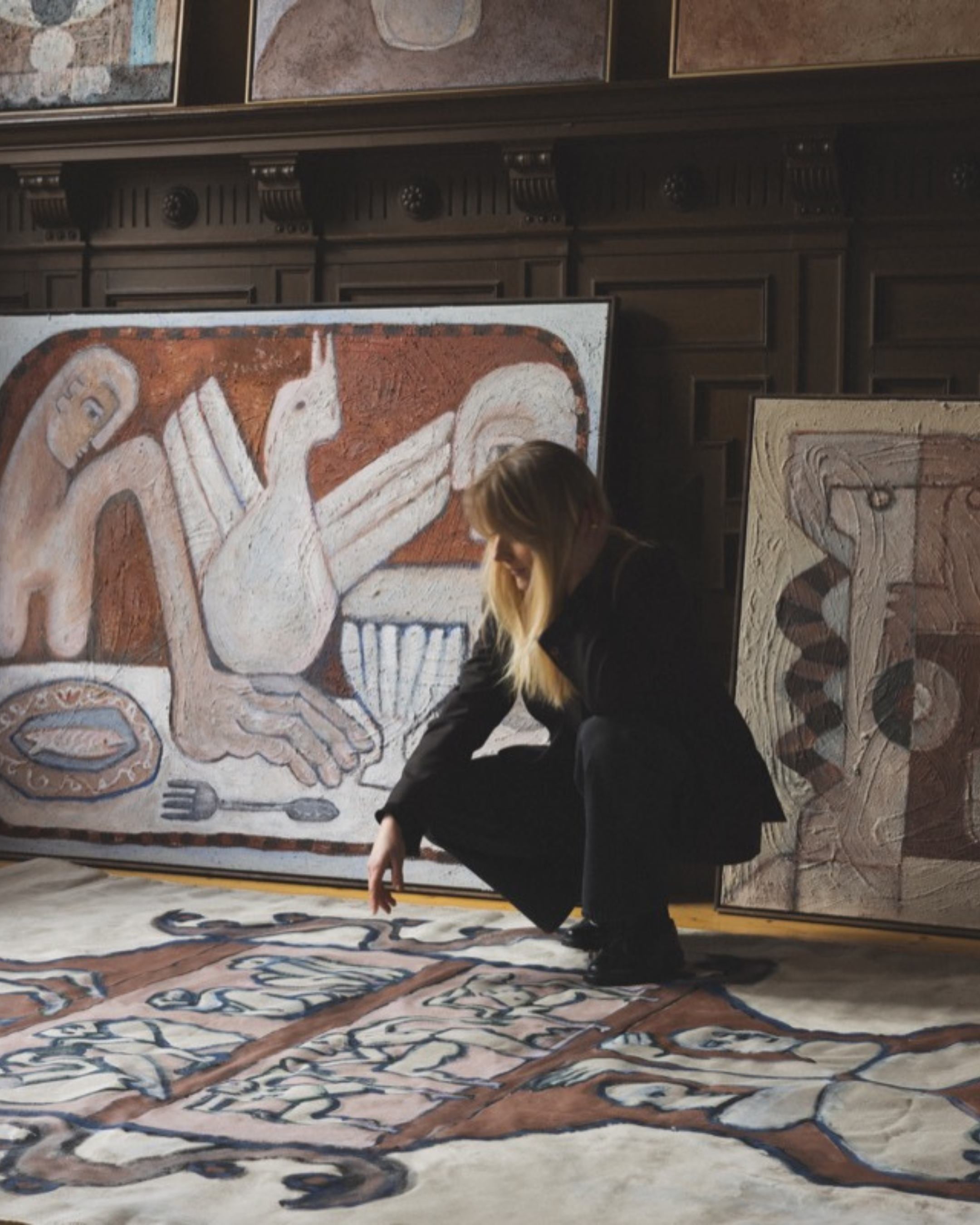 A curated lifestyle feature showcasing artist Josefin Tolstoy and her work inside a beautifully styled space for The Collected Life series on the homepage What's New section.