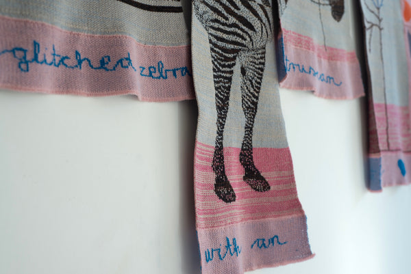 Glitched Zebra with an Etruscan twig
