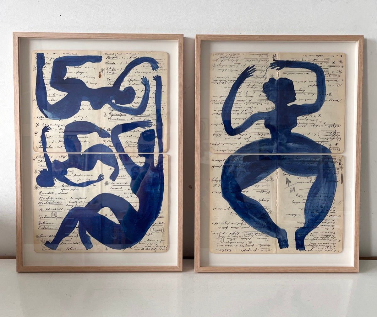 Blue Figure Puzzle II | Isabelle Hayman | Original Artwork | Partnership Editions