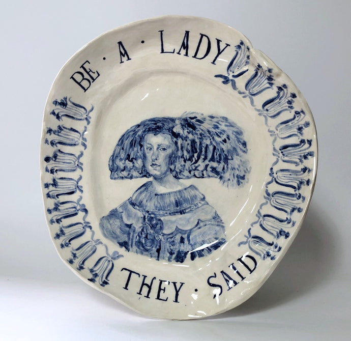 Be A Lady, They Said - Curvy Charger | Pollyanna Johnson | Original Artwork | Partnership Editions