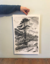 Load image into Gallery viewer, Big Red, Hafod Estate | Josephine Birch for Partnership Editions | Charcoal and ink wash drawing