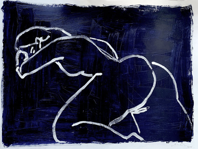 Blue Nude - Lottie Resting 2 | Alexandria Coe | Original Artwork | Partnership Editions