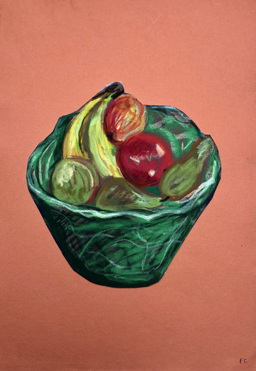 Cabbage bowl with fruit | Frances Costelloe | Original Artwork | Partnership Editions