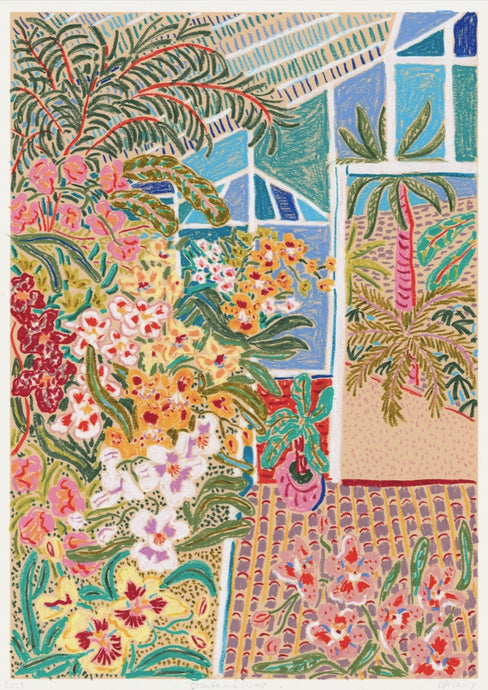 Orchids and Palms Print