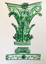 Load image into Gallery viewer, Corinthian Column in Green | Frances Costelloe | Original Artwork | Partnership Editions