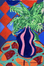 Load image into Gallery viewer, Curvy Vase with Fern | Rose Electra Harris | Original Artworks | Partnership Editions