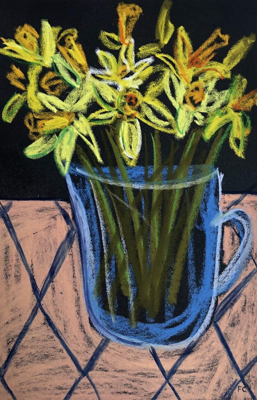 Daffodils in measuring jug | Frances Costelloe | Original Artwork | Partnership Editions