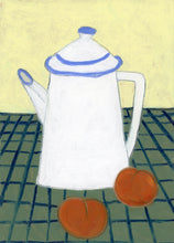 Load image into Gallery viewer, Enamel Jug with Peaches