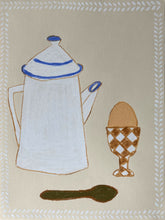 Load image into Gallery viewer, Enamel Jug with Boiled Egg on Beige