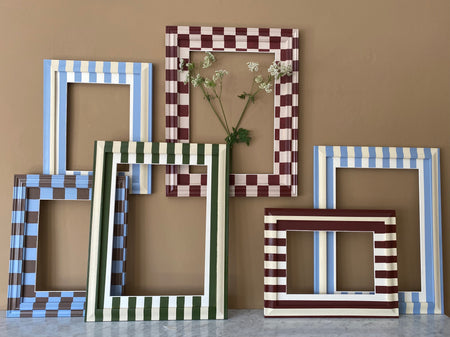 Pansy Stripes Frame & Mount A3