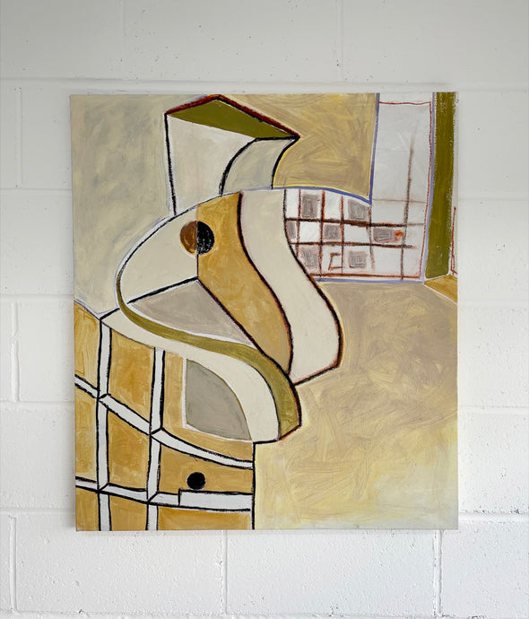 Cubist inspired artwork by the emerging artist Adriana Jaros, titled Imagined Space.