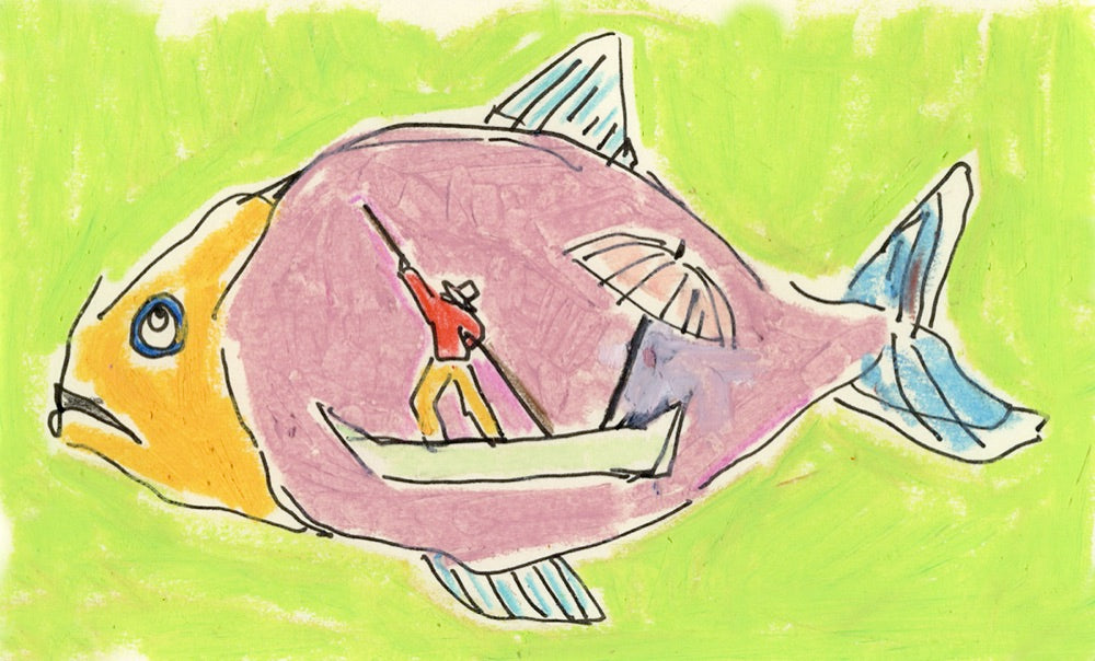 Fish Stories, Lonely Fisherman | Isabella Cotier | Original Artwork | Partnership Editions