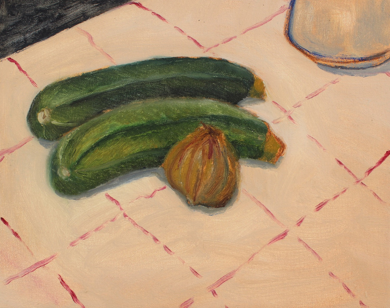 Two Courgettes and an Onion | James Owens | Original Artwork | Partnership Editions