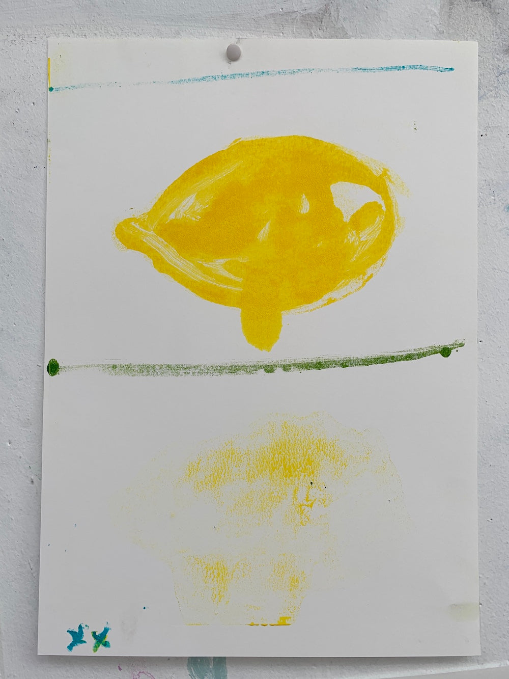 Lemon XX | Monoprint with Pastel | Original Artwork | Partnership Editions