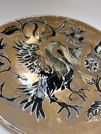 Large Gold Goose Platter