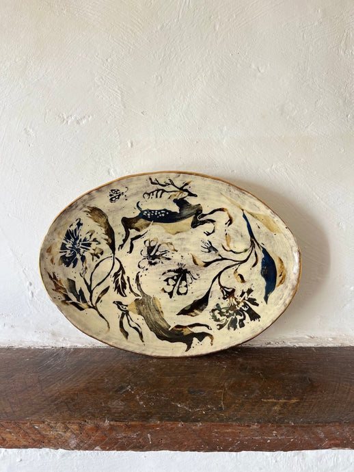 Leaping Hare and Deer Platter