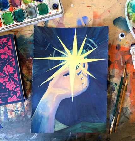 "Led by a single star, She came from very far", in colour