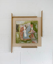 Load image into Gallery viewer, Colourful artwork with abstract wooden framing made by the talented artist Adriana Jaros.