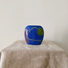 Load image into Gallery viewer, Mediterranean blue small oval-shaped pot