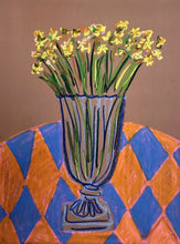 Load image into Gallery viewer, Narcissus on orange and blue | Frances Costelloe | Original Artwork | Partnership Editions