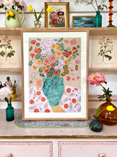 Load image into Gallery viewer, Nasturtiums and Foxgloves, Framed