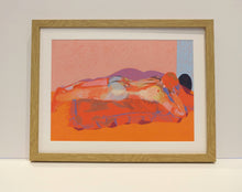 Load image into Gallery viewer, Nude On Orange With Blue Buttocks Print