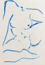 Load image into Gallery viewer, Nude in blue wash 2 | Alexandria Coe | Original Artwork | Partnership Editions