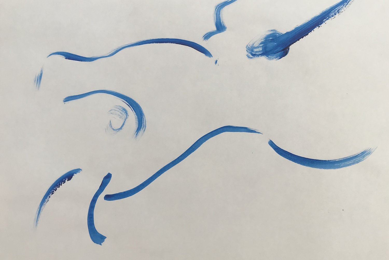 Nude in blue wash 4 | Alexandria Coe | Original Artwork | Partnership Editions