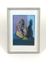 Load image into Gallery viewer, Nude on Blue with Mauve Wall